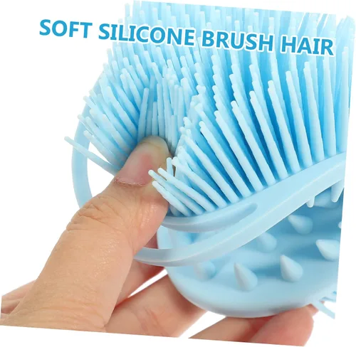 Vista 9 de Shower Brush with Soft Silicone Bristles for Deep Cleansing and Sensory Training Dual Sided Body Scrubber for Gentle Exfoliation and Massage