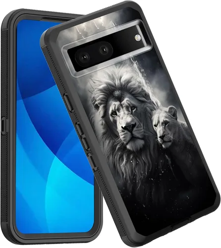 Vista 54 de Funda para Pixel 7a, a prueba de golpes, 3 capas, protección de cuerpo completo, resistente, de alto impacto, para Google Pixel 7a de 6.1 pulgadas