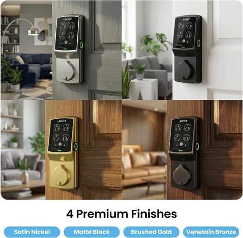 Vista 11 de Lockly Secure Plus, cerradura de puerta de entrada sin llave, cerraduras inteligentes para puerta delantera, cerrojo de bloqueo inteligente, teclado