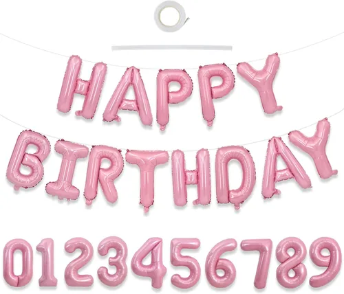 Vista 8 de TONIFUL Juego de globos negros de feliz cumpleaños y números de 16 pulgadas, globos de letras de aluminio metálico con globos de 0 a 9 dígitos