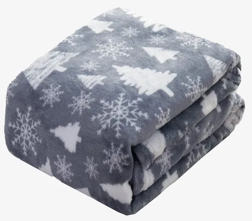 Vista 2 de Valerian - Manta de terciopelo de lujo súper suave y ligera con estampados de felpa - Decoración del hogar para todo el año, manta cálida