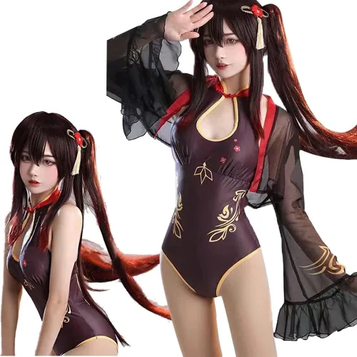 Vista 8 de Genshin - Traje de baño de anime para mujer, trajes de baño para niñas adolescentes
