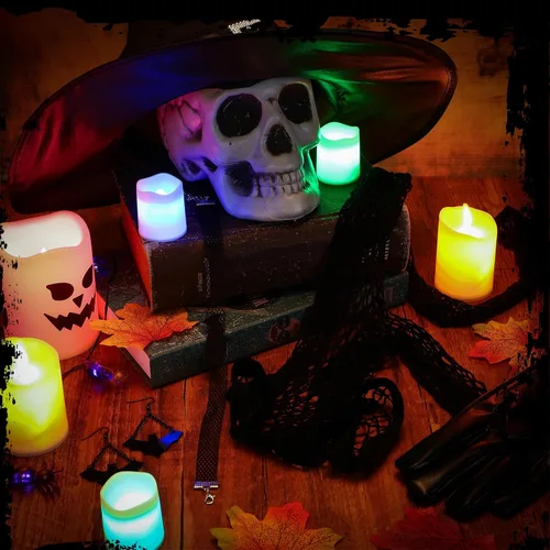 Vista 3 de Ramede 5 Pcs Halloween Witch Hat Accessories, Include Black Wide Brim Pointed Hat, Lace Bat Choker, Cool Earrings Gothic Jewelry Set, PU Leather