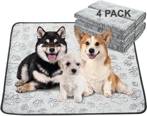 Vista 12 de Qeils Almohadillas reutilizables para cachorros, paquete de 2 almohadillas lavables para orina para perros, almohadilla antideslizante impermeable