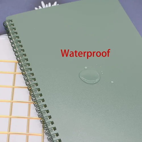 Vista 4 de Yansanido Cuaderno en espiral, 4 piezas A5 con tapa dura gruesa de plástico de 7 mm con líneas universitarias de 4 colores, 80 hojas - 160 páginas