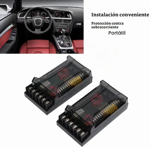 Vista 3 de Crossover pasivo de audio para automóvil, 2 vías de audio para automóvil, crossover sobrecorriente, disipación de calor, universal, divisor