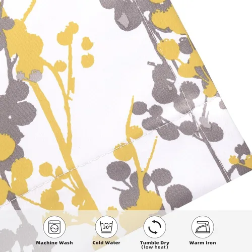 Vista 5 de DriftAway Leah - Cortina de ventana con aislamiento térmico y estampado floral abstracto, bolsillo para cortinero, 52 x 14 pulgadas, más cabecera