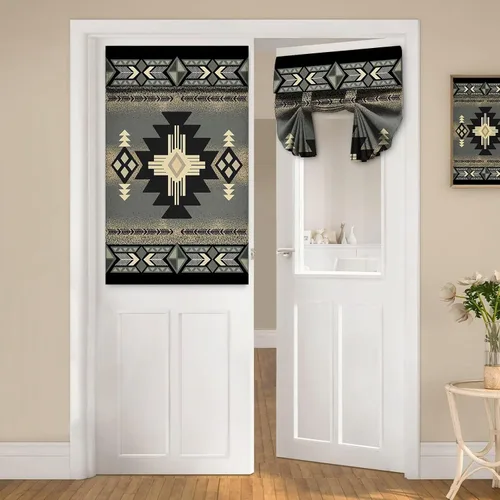 Vista 58 de Cortinas de puerta negras y rojas para ventanas de puerta, estampado de leopardo y cebra, cortinas de ventana para puerta de vidrio francesa