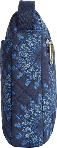Vista 3 de Travelon Bolso bandolera de clase antirrobo pequeño esteoeste para mujer, Girasol Geo, Bolso bandolera clásico antirrobo pequeño EastWest