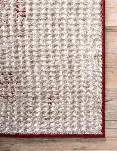 Vista 9 de Unique Loom Colección Sofia - Alfombra de área Salle Garnier (7' 1" x 10' Rectángulo, Borgoña/ Marfil)