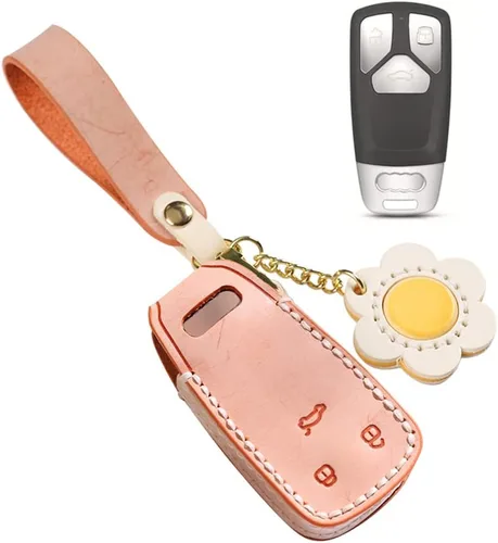 Vista 8 de ontto Funda para llave de coche compatible con Audi A4 Q7 Q5 TT A3 A6 SQ5 R8 S5 Smart Remote Key Fob Cover 360?Protección integral verde