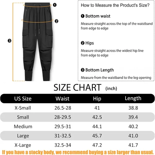 Vista 6 de DIOTSR Pantalones deportivos ligeros para hombre, pantalones deportivos tipo cargo para hombre, pantalones de entrenamiento delgados con bolsillos