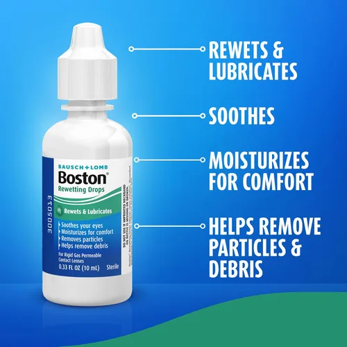 Vista 7 de Bausch & Lomb Boston - Gotas de rehumedecimiento (0.3 fl oz, 5 unidades)