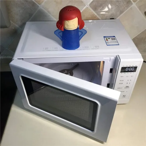 Vista 7 de Limpiador de microondas Angry Mom, limpiador a vapor de microondas Mad Mama, solo tienes que añadir vinagre y agua, limpia fácilmente la suciedad