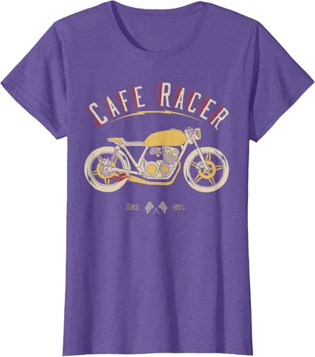 Vista 23 de Camiseta Cafe Racer - Old School - Camiseta de motocicleta vintage Negro