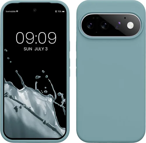 Vista 115 de kwmobile Funda Compatible con Google Pixel 6 - Funda de teléfono de silicona de TPU con acabado suave - Océano Profundo
