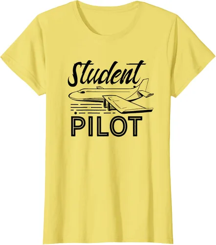 Vista 11 de Camiseta de aviación Aviador Aviador Student Pilot, Blanco
