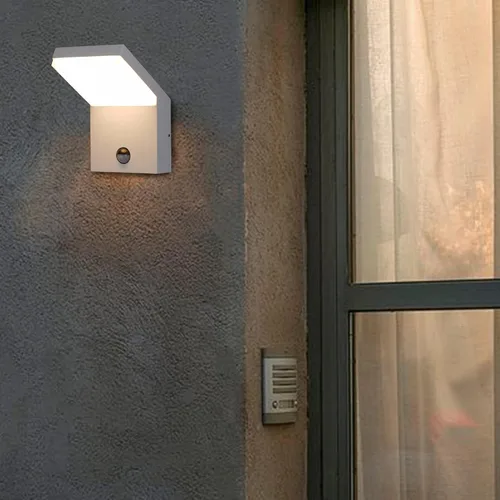 Vista 5 de Accesorios de luz al aire libre con sensor de movimiento, montaje en pared, aplique de pared exterior, luz de porche, luces de garaje, luces