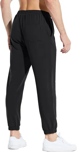 Vista 2 de BALEAF Pantalones deportivos de algodón para hombre de 2730 pulgadas, pantalones deportivos para correr, senderismo, pantalones deportivos ligeros