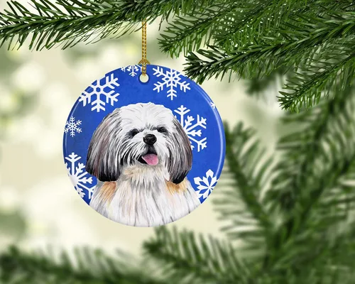 Vista 149 de Caroline's Treasures Cavalier Spaniel - Adorno de cerámica para colgar en el árbol de Navidad, para el hogar, Navidad, fiestas, regalo, 3 pulgadas