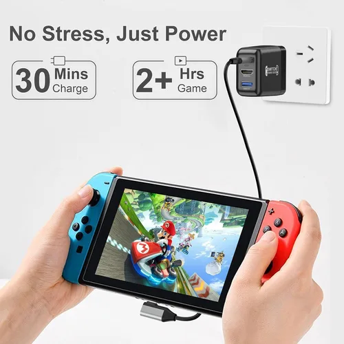 Vista 3 de RREAKA Switch Dock Charger for Nintendo SwitchOLED, Portable TV Docking Station for Nintendo Switch 4K60Hz HDMIUSB2.0PD USB-C Fast Charging Ports