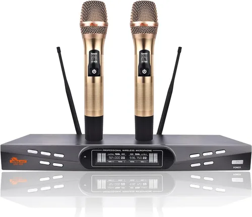 Vista 5 de Sistema de karaoke premium IDOLmain 6000 W amplificador de mezcla con entrada óptica, altavoces duales y micrófonos inalámbricos de alta tecnología