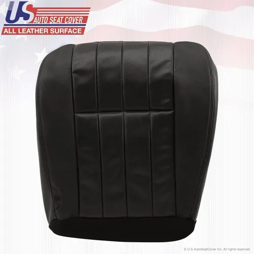 Vista 3 de 2006 F250 para Harley-Davidson pasajero parte inferior perforada cubierta de asiento de cuero negro