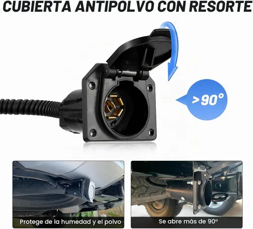 Vista 5 de MECMO Adaptador de Enchufe de Luces de Remolque del Lado del Vehículo de 4 Pines a 7 Pines, Arnés de Conector de Cableado de Remolque de Extremo