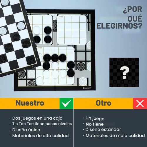 Vista 4 de Juego de mesa de damas con 30 piezas de damas, juego de mesa clásico para niños y adultos