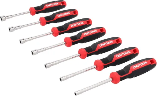 Vista 3 de CRAFTSMAN Juego de destornilladores de tuercas 7 PC Dual Metric SAE, puntas magnéticas, agarre cómodo (CMHT65146)
