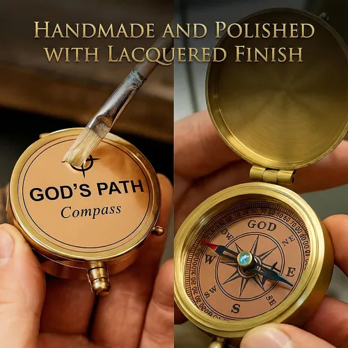 Vista 8 de God's Path Compass – Communion & Confirmation Gift for Teenage Boys Baptism Religious Gifts for Christian Men, Catholic, Graduation Sentimental
