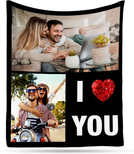 Vista 16 de Envío al día siguiente, manta musical personalizada con foto - impresa en EE. UU., mantas personalizadas con foto para adultos y niños, regalos