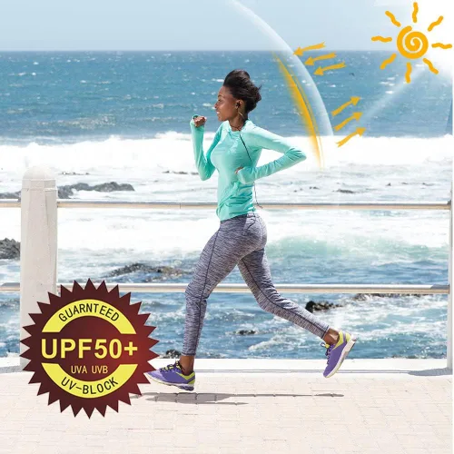 Vista 5 de Willit - Sudadera con capucha para mujer con protección solar UPF 50+ camiseta manga larga, para senderismo, pesca, al aire libre, ligera