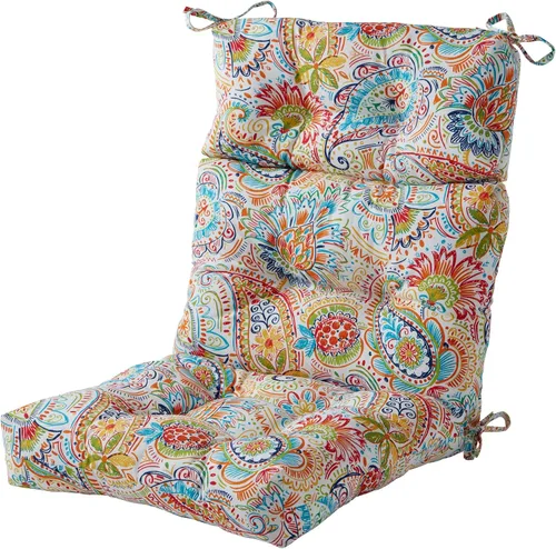 Vista 8 de Greendale Home Fashions Adobe Stripe - Cojín para silla de respaldo alto para exteriores (44 x 22 pulgadas)