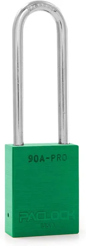 Vista 31 de PACLOCK Candado de la serie 90A-PRO, compre American Act obediente, aluminio anodizado marrón, cilindro de 7 pines de alta seguridad con 1 llave por