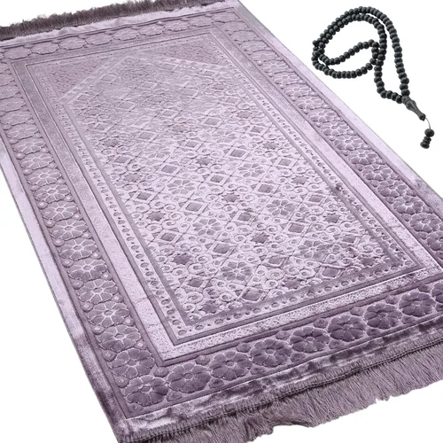 Vista 10 de Modefa Alfombra de Oración de Terciopelo – Alfombra Turca de Felpa Suave Janamaz Sajada Carpet para Hombres y Mujeres - Tapete de Oración Liso
