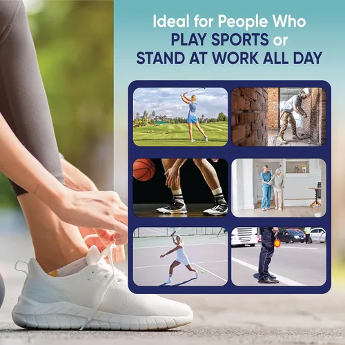 Vista 3 de Footminders Plantillas ortopédicas cómodas de soporte de arco: inserciones de zapatos diseñadas por podólogos para fascitis plantar, pies planos