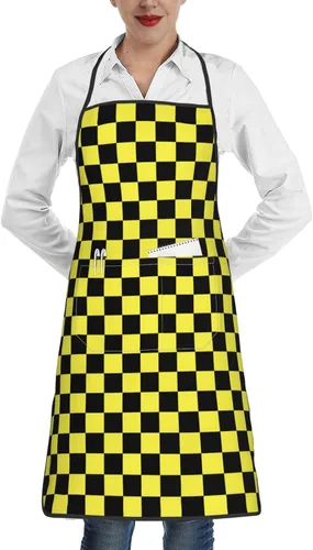 Vista 13 de Delantal para mujeres y hombres, delantales de cocina con bolsillo para cocinar, hornear, jardinería, parrilla, barbacoa