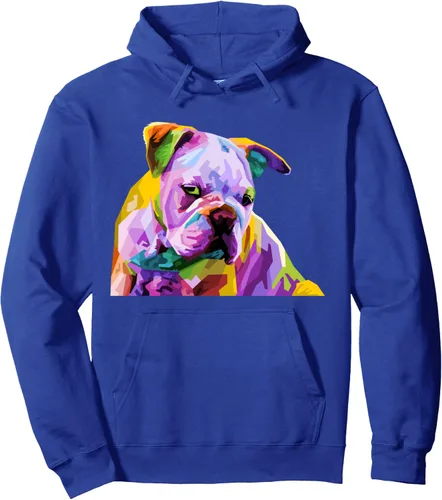 Vista 11 de Sudadera con capucha de bulldog británico inglés para dueños de perros, Negro, S