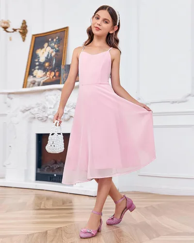 Vista 4 de Coutgo Zapatos de vestir con tacón para niñas, sandalias de princesa con purpurina de cristal Mary Jane, zapatos de princesa para bodas, fiestas