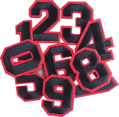 Vista 7 de Oli and Alex Parches para planchar de 2.4 pulgadas – 10 piezas de parches de números para ropa – Super pegamento – No necesita coser – Parche