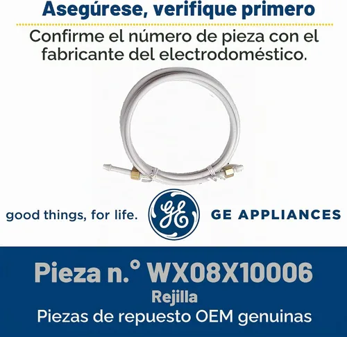 Vista 2 de GE WX08X10006 Genuino OEM Línea de Agua Kit de Instalación Refrigeradores, Blanco