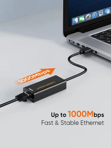 Vista 3 de Adaptador USB a Ethernet, CableCreation USB 3.0 a 10/100/1000 Gigabit Adaptador de red LAN con cable compatible con Nintendo Switch, Windows