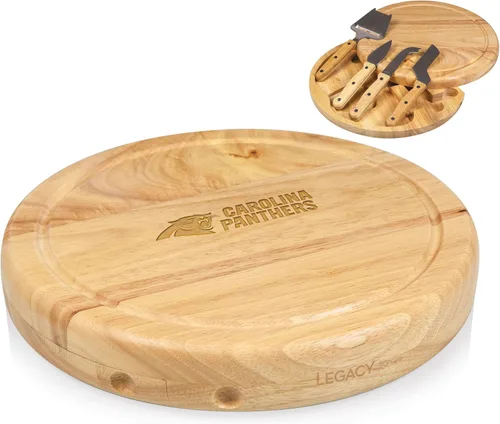 Vista 27 de PICNIC TIME NFL Circo Juego de Tabla de Quesos y Cuchillos - Juego de Tabla de Charcutería - Tabla de Cortar de Madera