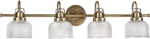 Vista 21 de Progress Lighting P2989-15 Colección Archie Tocador de Baño Costero de Cristal Transparente Prismático Doble, 1 Luz, Cromo Pulido
