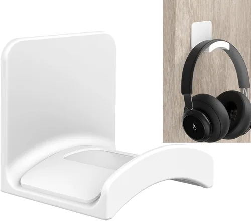 Vista 10 de SOKUSIN Soporte para auriculares, soporte adhesivo para auriculares para juegos, gancho universal de montaje en pared para todos los Negro