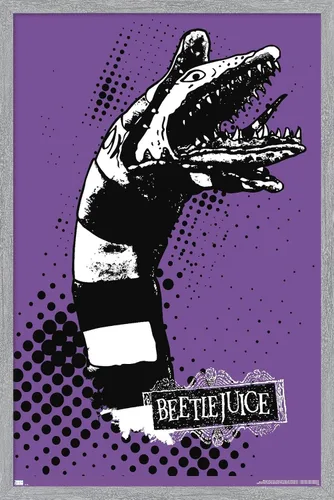 Vista 13 de Trends International Beetlejuice - Póster de pared de gusano de arena, 22.4 pulgadas de largo x 14.7 pulgadas, versión enmarcada de madera