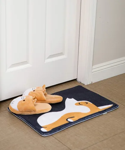 Vista 8 de Nayothecorgi Pantuflas Corgi suaves - Talla única, Naranja