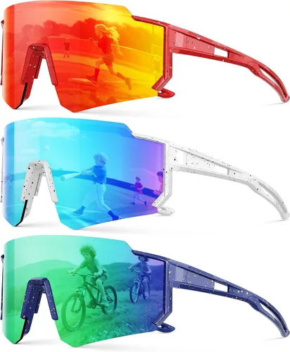 Vista 13 de Fanshen Kids Baseball Sunglasses Youth - Sports Polarized Sunglasses Softball Cycling for Boys Girls Ages 3-12 UV Protection