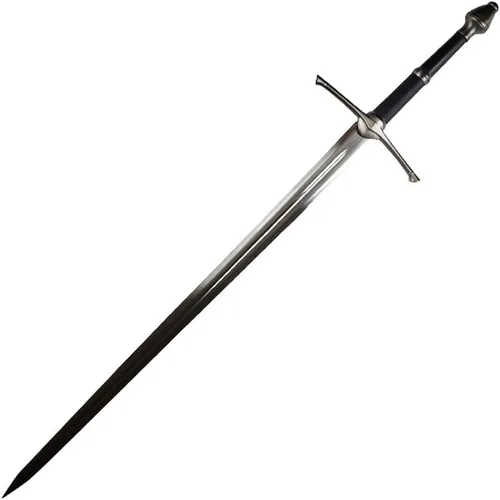 Vista 3 de Espada cruzada medieval con vaja. Borde opaco para colección, regalos y cosplay